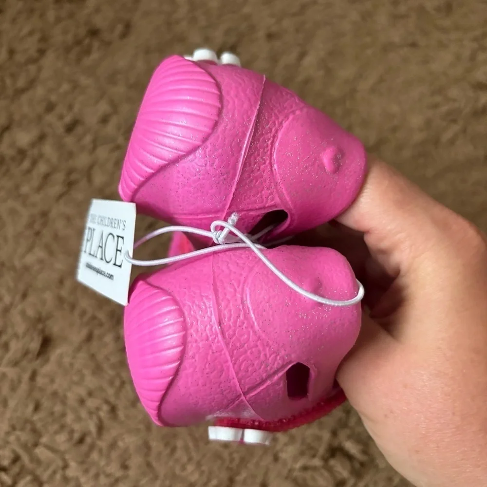 Children’s Place Shoes Youth 2 Aster Glitter Mary Jane Strap Flats NEW Pink